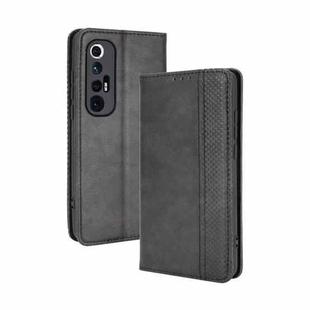 For Xiaomi Mi 10S Magnetic Buckle Retro Crazy Horse Texture Horizontal Flip Leather Case with Holder & Card Slots & Photo Frame(Black)