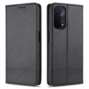 For OPPO A93 (5G) AZNS Magnetic Calf Texture Horizontal Flip Leather Case with Card Slots & Holder & Wallet(Black)