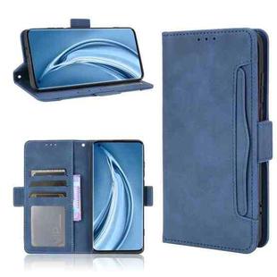 For Xiaomi Mi 10S Skin Feel Calf Pattern Horizontal Flip Leather Case with Holder & Card Slots & Photo Frame(Blue)