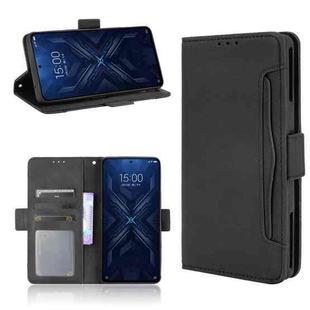 For Xiaomi Black Shark 4 Pro Skin Feel Calf Pattern Horizontal Flip Leather Case with Holder & Card Slots & Photo Frame(Black)