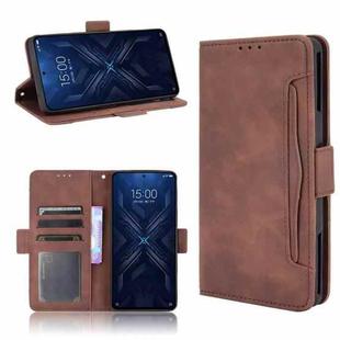 For Xiaomi Black Shark 4 Pro Skin Feel Calf Pattern Horizontal Flip Leather Case with Holder & Card Slots & Photo Frame(Brown)