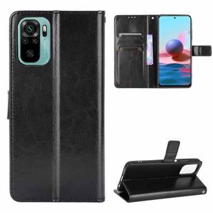 For Xiaomi Redmi Note 10 4G / Note 10S Retro Crazy Horse Texture Horizontal Flip Leather Case with Holder & Card Slots & Photo Frame(Black)
