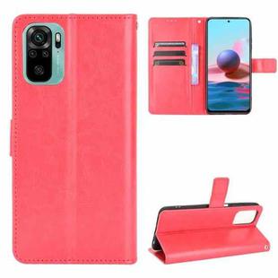 For Xiaomi Redmi Note 10 4G / Note 10S Retro Crazy Horse Texture Horizontal Flip Leather Case with Holder & Card Slots & Photo Frame(Red)