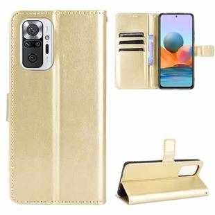 For Xiaomi Redmi Note 10 Pro / Note 10 Pro Max Retro Crazy Horse Texture Horizontal Flip Leather Case with Holder & Card Slots & Photo Frame(Gold)