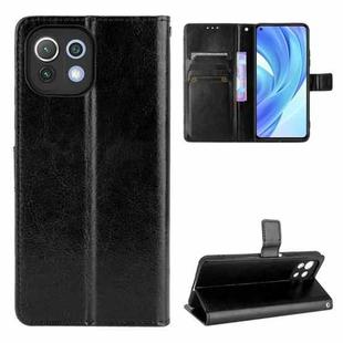 For Xiaomi Mi 11 Lite 4G Retro Crazy Horse Texture Horizontal Flip Leather Case with Holder & Card Slots & Photo Frame(Black)