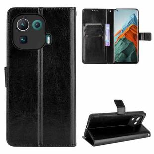 For Xiaomi Mi 11 Pro Retro Crazy Horse Texture Horizontal Flip Leather Case with Holder & Card Slots & Photo Frame(Black)