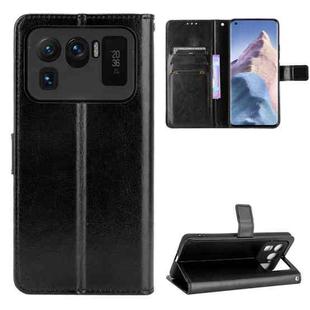 For Xiaomi Mi 11 Ultra Retro Crazy Horse Texture Horizontal Flip Leather Case with Holder & Card Slots & Photo Frame(Black)