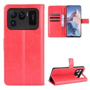 For Xiaomi Mi 11 Ultra Retro Crazy Horse Texture Horizontal Flip Leather Case with Holder & Card Slots & Photo Frame(Red)