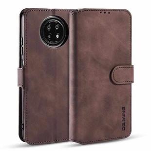 For Xiaomi Redmi Note 9 5G DG.MING Retro Oil Side Horizontal Flip Leather Case with Holder & Card Slots & Wallet(Coffee)