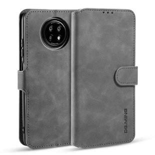 For Xiaomi Redmi Note 9 5G DG.MING Retro Oil Side Horizontal Flip Leather Case with Holder & Card Slots & Wallet(Grey)