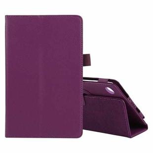 For Lenovo Tab M7 Litchi Texture Solid Color Horizontal Flip Leather Case with Holder & Pen Slot(Purple)