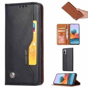 For Xiaomi Redmi Note 10 Pro / Note 10 Pro Max Knead Skin Texture Horizontal Flip Leather Case with Photo Frame & Holder & Card Slots & Wallet(Black)
