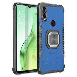 For OPPO A31 / A8 Fierce Warrior Series Armor All-inclusive Shockproof Aluminum Alloy + TPU Protective Case with Ring Holder(Blue)