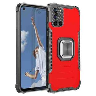 For OPPO A52 / A92 / A72 Fierce Warrior Series Armor All-inclusive Shockproof Aluminum Alloy + TPU Protective Case with Ring Holder(Red)