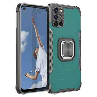 For OPPO A52 / A92 / A72 Fierce Warrior Series Armor All-inclusive Shockproof Aluminum Alloy + TPU Protective Case with Ring Holder(Green)