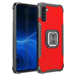 For OPPO Realme 6 Fierce Warrior Series Armor All-inclusive Shockproof Aluminum Alloy + TPU Protective Case with Ring Holder(Red)