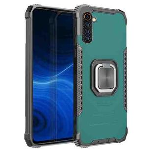 For OPPO Realme 6 Fierce Warrior Series Armor All-inclusive Shockproof Aluminum Alloy + TPU Protective Case with Ring Holder(Green)