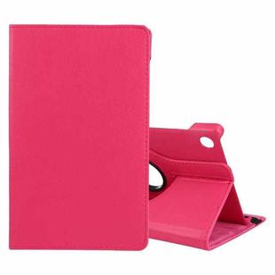 For Lenovo M10 HD Litchi Texture Solid Color Horizontal Flip Leather Case with Holder & Pen Slot(Rose Red)