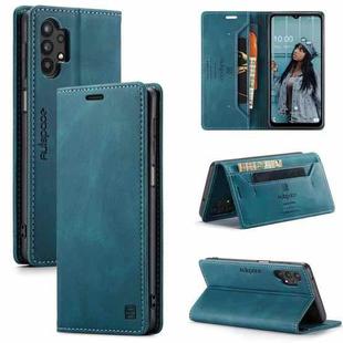 For Samsung Galaxy A32 5G AutSpace A01 Retro Skin-feel Crazy Horse Texture Horizontal Flip Leather Case with Holder & Card Slots & Wallet & RFID(Blue)