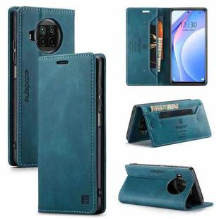 For Xiaomi Mi 10T Lite 5G AutSpace A01 Retro Skin-feel Crazy Horse Texture Horizontal Flip Leather Case with Holder & Card Slots & Wallet & RFID(Blue)