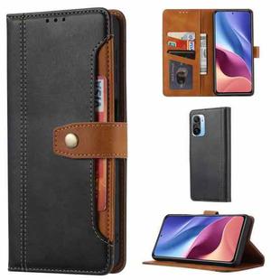 For Xiaomi Redmi K40 / K40 Pro Calf Texture Double Fold Clasp Horizontal Flip Leather Case with Photo Frame & Holder & Card Slots & Wallet(Black)