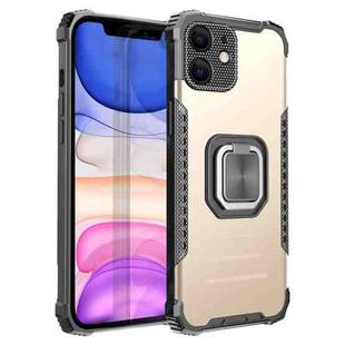 For iPhone 11 Fierce Warrior Series Armor All-inclusive Shockproof Aluminum Alloy + TPU Protective Case with Ring Holder (Gold)