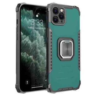 For iPhone 11 Pro Fierce Warrior Series Armor All-inclusive Shockproof Aluminum Alloy + TPU Protective Case with Ring Holder (Green)