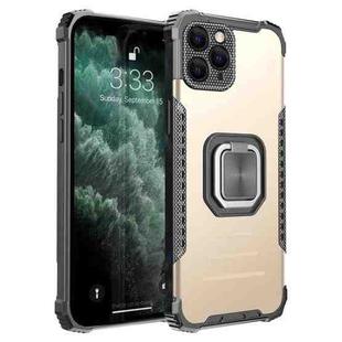 For iPhone 11 Pro Fierce Warrior Series Armor All-inclusive Shockproof Aluminum Alloy + TPU Protective Case with Ring Holder (Gold)