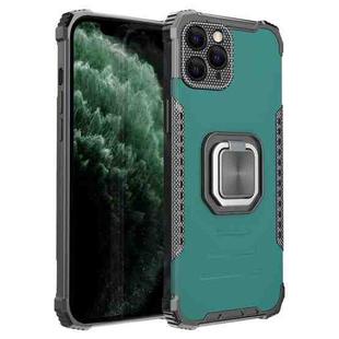 For iPhone 11 Pro Max Fierce Warrior Series Armor All-inclusive Shockproof Aluminum Alloy + TPU Protective Case with Ring Holder (Green)