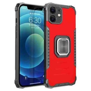 Fierce Warrior Series Armor All-inclusive Shockproof Aluminum Alloy + TPU Protective Case with Ring Holder For iPhone 12(Red)