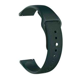 20mm Universal Vertical Grain Reverse Buckle Watch Band(Army Green)