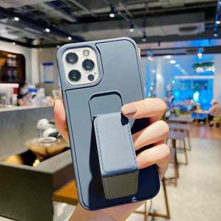 Colorful TPU + PC Shockproof Case with Wrist Strap Holder For iPhone 11 Pro(Dark Blue)