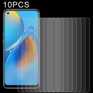 For OPPO F19 10 PCS 0.26mm 9H 2.5D Tempered Glass Film