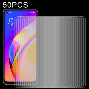 For OPPO F19 Pro / F19 Pro+ 50 PCS 0.26mm 9H 2.5D Tempered Glass Film