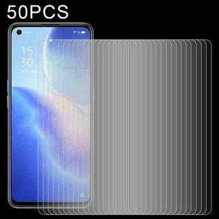 For OPPO Reno5 K 50 PCS 0.26mm 9H 2.5D Tempered Glass Film