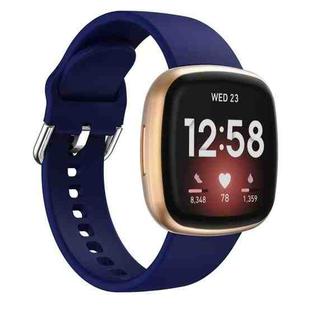 For Fitbit Versa 3 Silicone Watch Band(Dark Blue)