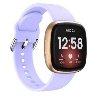 For Fitbit Versa 3 Silicone Watch Band(Lavender Purple)