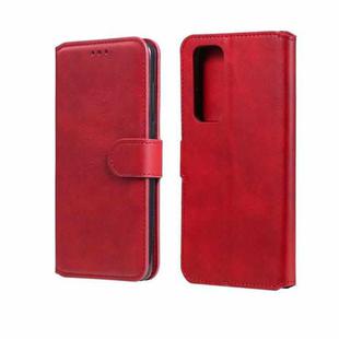 For OPPO Find X3 Neo / Reno5 Pro+ 5G Classic Calf Texture PU + TPU Horizontal Flip Leather Case with Holder & Card Slots & Wallet(Red)