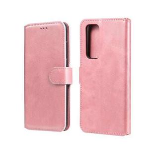 For OPPO Find X3 Neo / Reno5 Pro+ 5G Classic Calf Texture PU + TPU Horizontal Flip Leather Case with Holder & Card Slots & Wallet(Rose Gold)