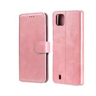 For OPPO Realme C20 Classic Calf Texture PU + TPU Horizontal Flip Leather Case with Holder & Card Slots & Wallet(Rose Gold)