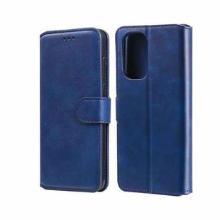 For Xiaomi Redmi K40 / K40 Pro / Mi 11i / Poco F3 Classic Calf Texture PU + TPU Horizontal Flip Leather Case with Holder & Card Slots & Wallet(Blue)