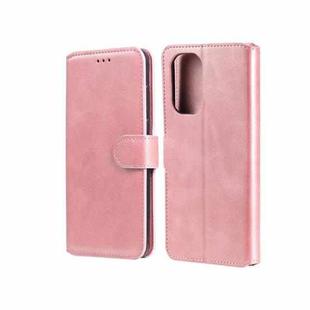 For Xiaomi Redmi K40 / K40 Pro / Mi 11i / Poco F3 Classic Calf Texture PU + TPU Horizontal Flip Leather Case with Holder & Card Slots & Wallet(Rose Gold)