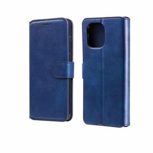 For Xiaomi Mi 11 Classic Calf Texture PU + TPU Horizontal Flip Leather Case with Holder & Card Slots & Wallet(Blue)