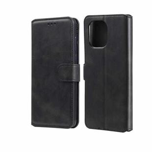 For Xiaomi Mi 11 Classic Calf Texture PU + TPU Horizontal Flip Leather Case with Holder & Card Slots & Wallet(Black)