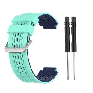For Garmin Approach S2 / S4 Two-color Silicone Watch Band(Mint Green Blue)