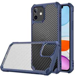 For iPhone 11 Carbon Fiber Acrylic Shockproof Protective Case (Blue)