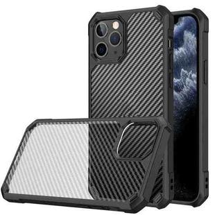 For iPhone 11 Pro Max Carbon Fiber Acrylic Shockproof Protective Case (Black)