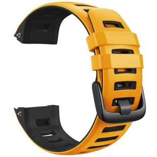 For Garmin Instinct / Instinct Esports Two-color Silicone Watch Band(Yellow+Black)