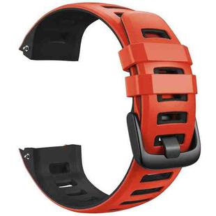 For Garmin Instinct / Instinct Esports Two-color Silicone Watch Band(Red+Black)