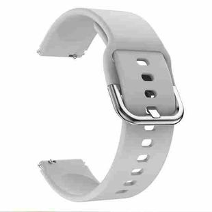 For Xiaomi Mi Watch Electroplating Buckle Silicone Watch Band(Grey)